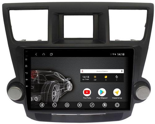 Магнитола для Toyota Highlander 2 2007-2013 XU40 - AK355R10-MTK Android 10, (крутилки декоративные)