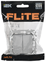 FLITE Выключатель жалюзи 10А ВЖ52-2-0-ФлА алюминий IEK