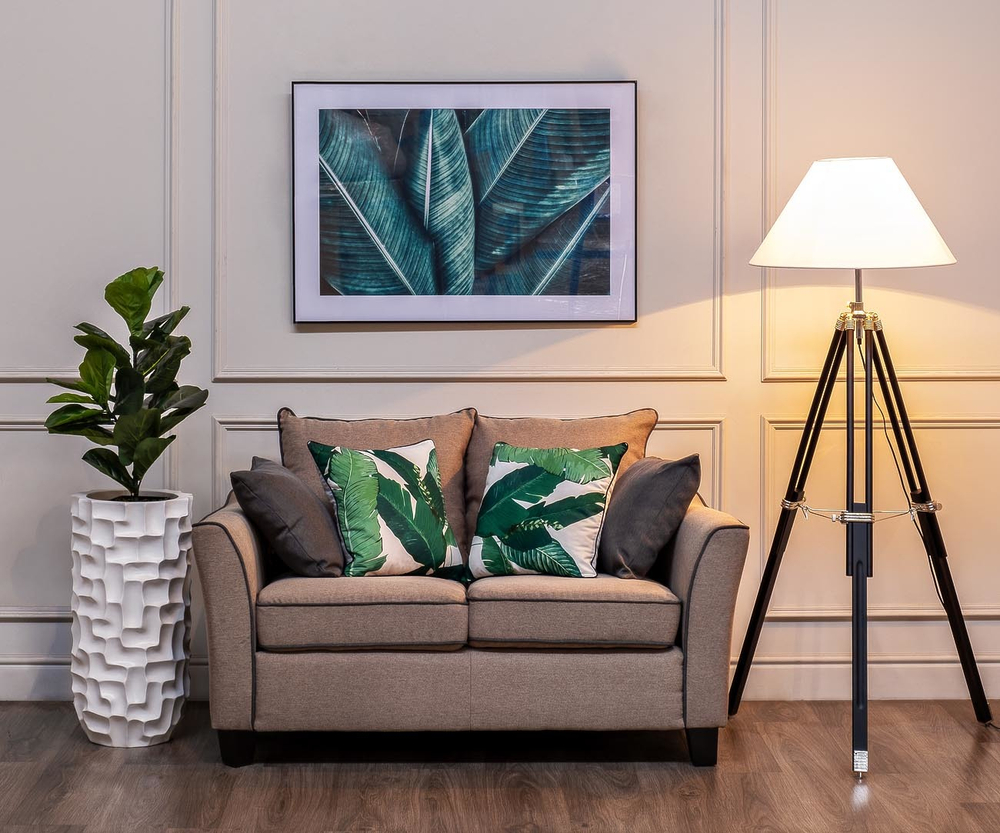 Кашпо для цветов напольное 33x69см Garda Decor белое рельефное