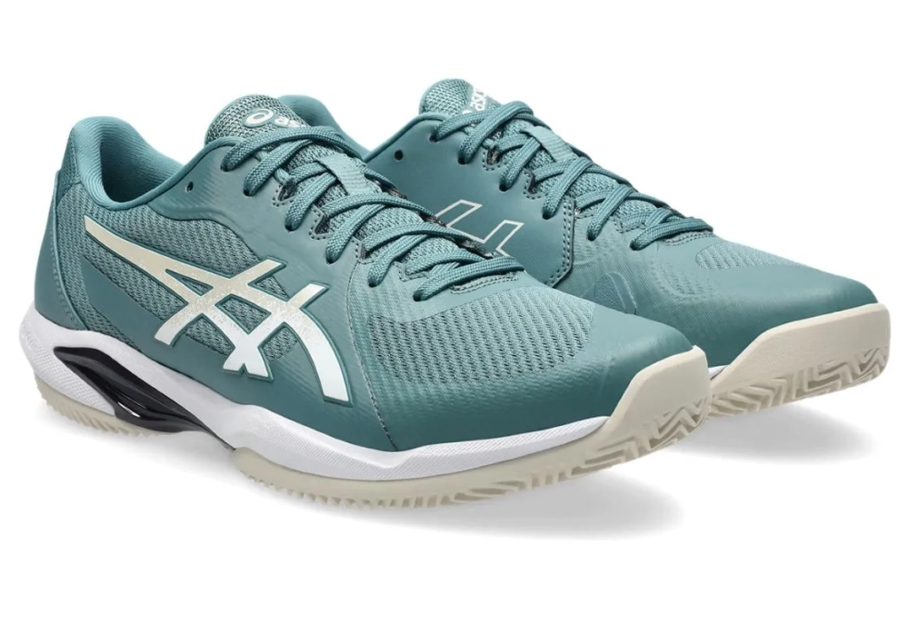 Мужские теннисные кроссовки Asics Solution Swift FF 2 Clay - foggy teal/oatmeal