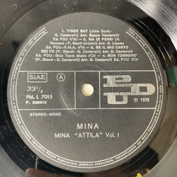 Винтажная виниловая пластинка LP Mina Мина Attila (Италия 1979)