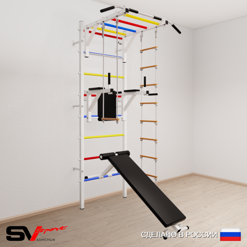 Шведская стенка Sv Sport 559 (Турник рукоход/Брусья/Скамья/Лестница/Трапеция)