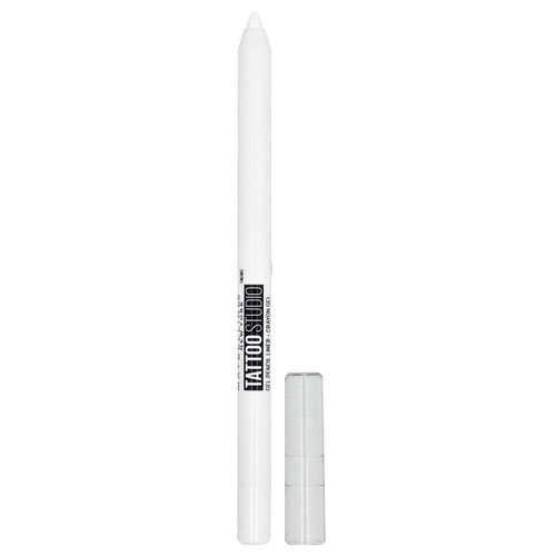 Maybelline, Tato Studio, подводка для глаз, легко затачиваемый гелевой карандаш, водостойкий, 970 полированный белый, 1,2 г (0,04 унции)