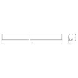 Линейный светодиодный светильник ЭРА LLED-01-12W-4000-W 12Вт 4000K L874мм с выключателем | Бытовые светодиодные линейные светильники