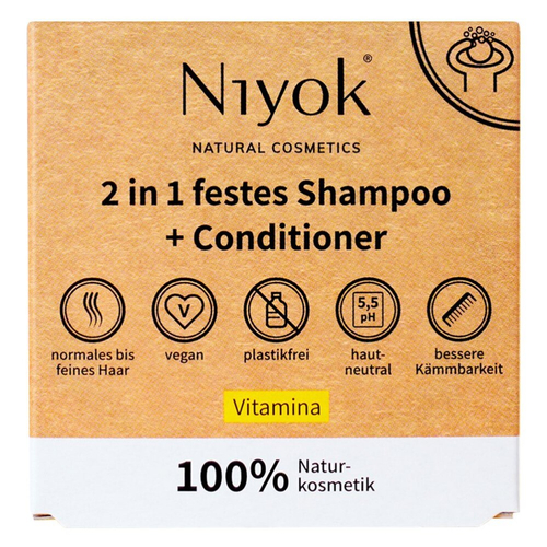 Твердый шампунь и кондиционер 2 в 1 (Vitamina) Niyok, 80 гр
