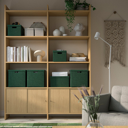 IKEA GJÄTTA  (ИКЕА ГЙЭТТА)  -  Коробка с крышкой - бархат тёмно-зелёный 25x35x20 см