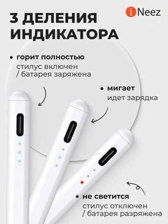 Стилус iNeez Pencil Pen Pro stylus for iPad Pro (BT) White