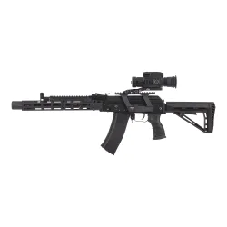 Тепловизионный прицел ATAK ET23-45 PRO - установленный на карабин, вид сбоку
