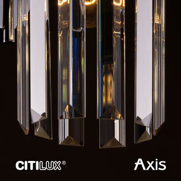 Бра хрустальное с выключателем 1*Е14 CL313413 бронза Axis Citilux