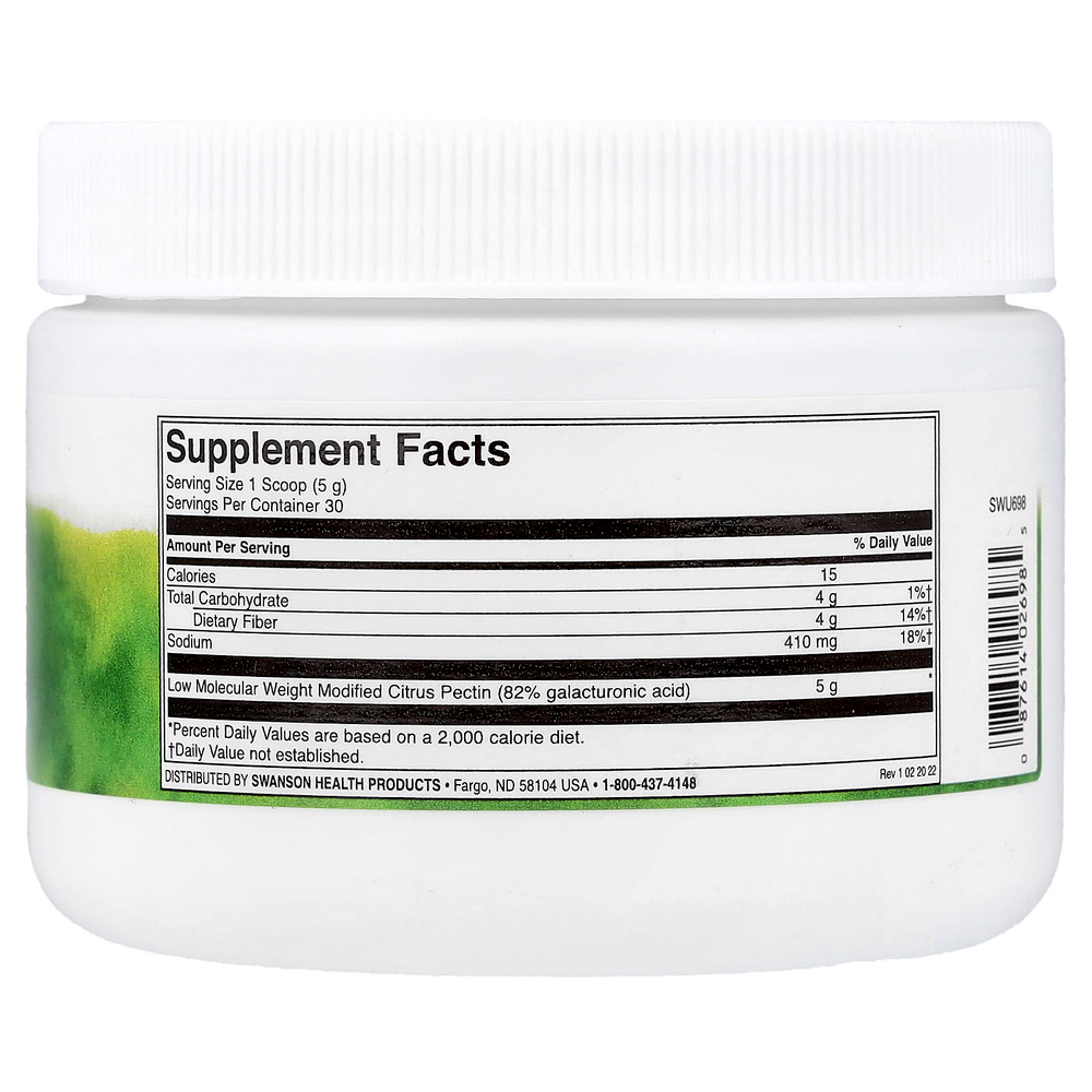 Swanson Vitamins, модифицированный цитрусовый пектин в порошке, 150 г (5,28 унции)