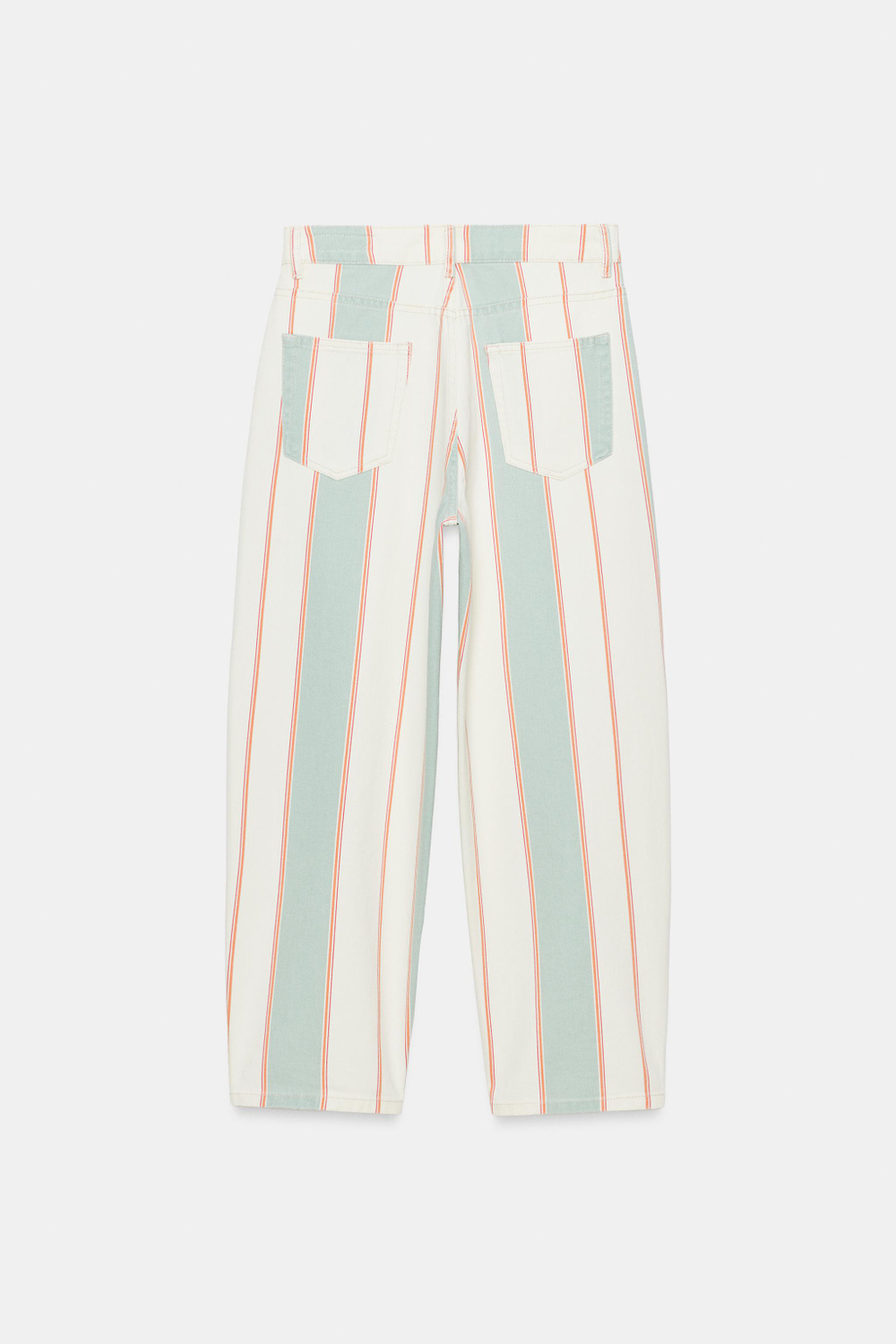 ЗАУЖЕННЫЕ ДЖИНСЫ В ПОЛОСКУ СО СРЕДНЕЙ ПОСАДКОЙ — ZW COLLECTION — ZARA
