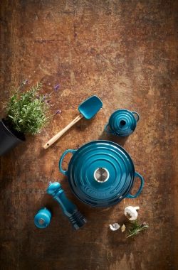 Le Creuset Мини-кокотница глубиной 10 см, бирюзовый цвет. 71901-10642