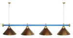 Лампа STARTBILLIARDS 4 пл. (плафоны зеленые,штанга зеленая,фурнитура золото)