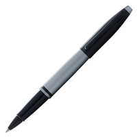 Черная ручка-роллер Cross Calais Matte Gray and Black Lacquer