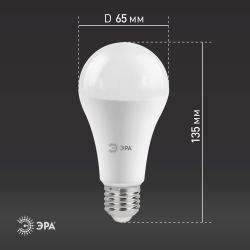 Лампа светодиодная ЭРА STD LED A65-21W-840-E27 21Вт груша нейтральный белый свет Е27 | Лампы cветодиодные Груша (A)