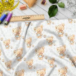 Ткань мембрана игрушечные мишки с уточкой