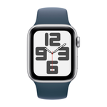 Умные часы Apple Watch SE 2 (2023) GPS, 40mm, Aluminium Case with Sport Band S/M, Silver/Storm Blue (Серебристый/синий)