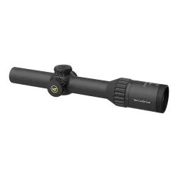 Прицел Vector Optics Continental x8 Fiber LPVO ED 1-8x24i, VEC-FDR (MIL) - вид сбоку под углом, логотип на крышке