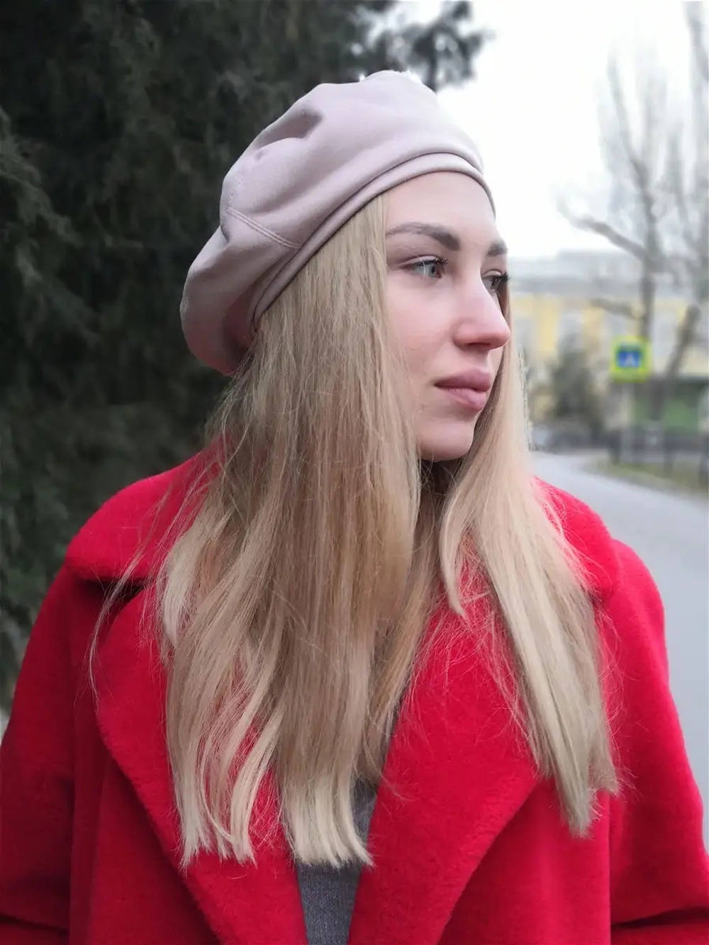 Берет замшевый