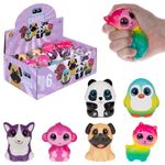 Игрушка-антистресс "Глазастый сквиш. Животные", 8х9 см, ассорти 6 видов, 1TOY, Т26310