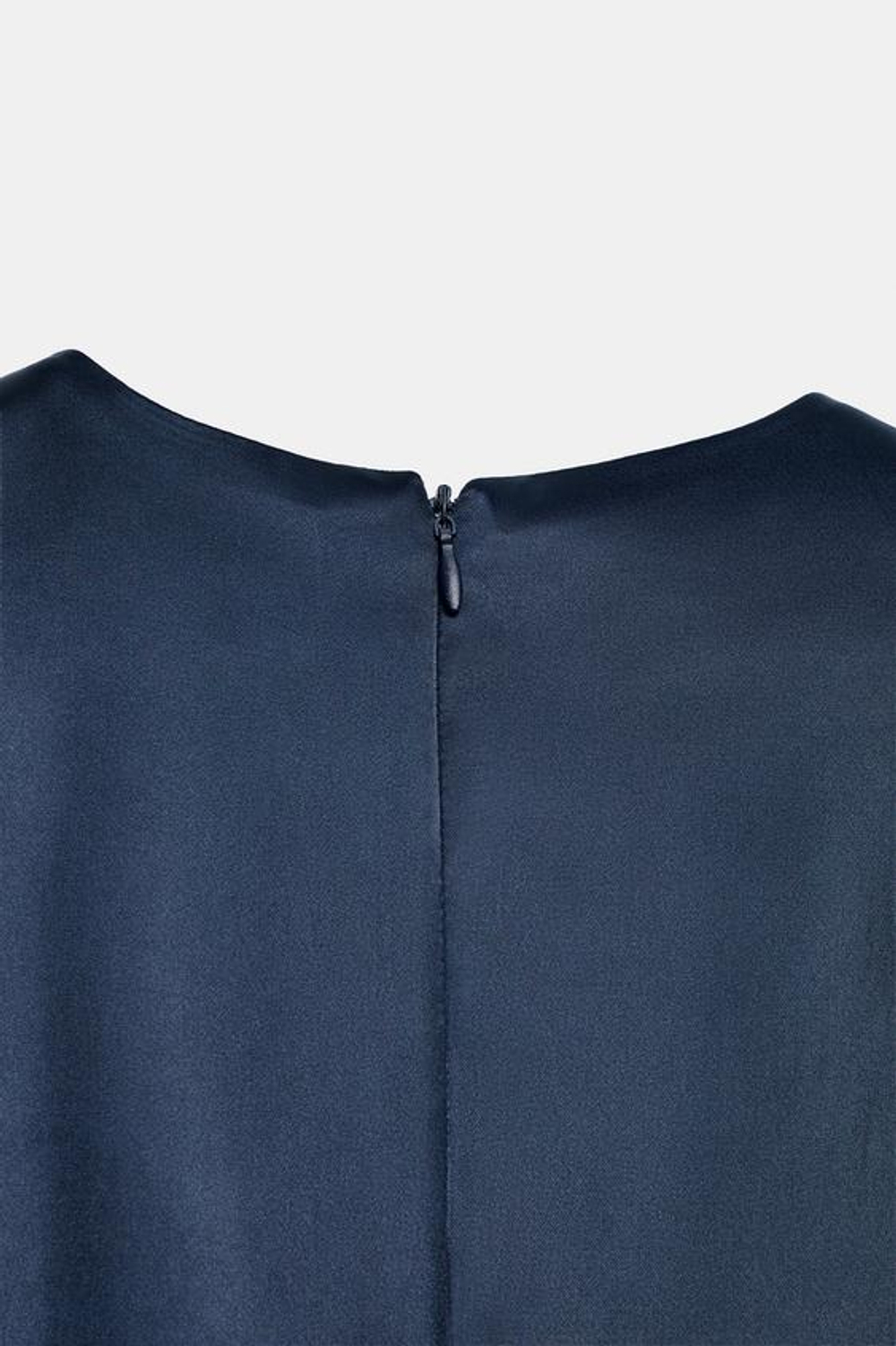 ZARA АТЛАСНОЕ ПЛАТЬЕ МИНИ, МОРСКОЙ ТЕМНО-СИНИЙ