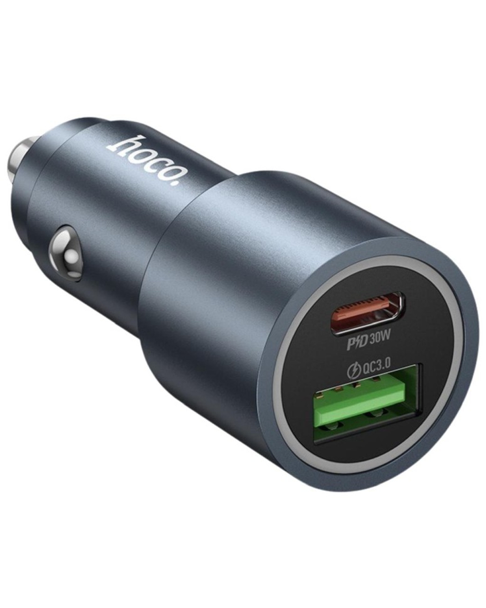 Автомобильное заряд. устр. Hoco Z60 1USB/1C 48W серый