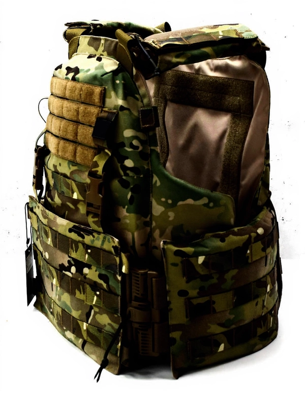 Чехол для бронежилета плитника КРЕПОСТЬ быстросброс слева, MIMICRYA, Cordura 1000D, MULTICAM, L-XL