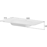Тумба c раковиной VOI 786-100-MW+782-100-R-MW 100 см, на 1 отверстие, рифленая, MATT WHITE