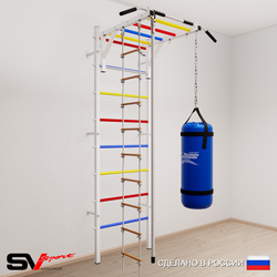 Шведская стенка Sv Sport 5341 (Турник рукоход/Канат/Лестница/Цепь/Мешок 15кг)