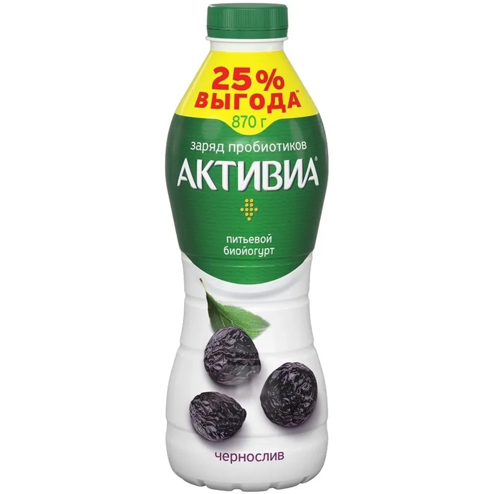 Йогурт Актибио питьев 870г Чернослив