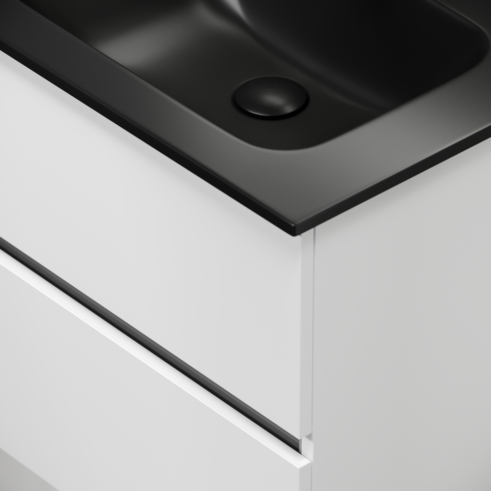 Тумба подвесная под раковину Sancos Urban, белый глянец 590х450х550, арт. UR60W