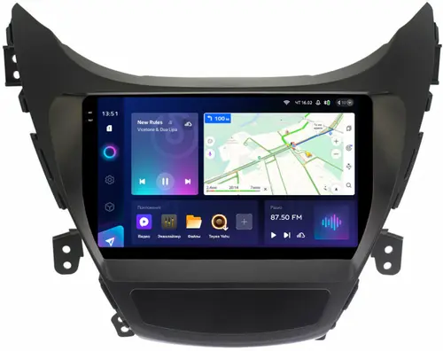 Магнитола для Hyundai Elantra 5 MD 2011-2013 - Teyes CC3-2K на Android 10, Быстрая, 2K QLED, CarPlay, 4G SIM-слот