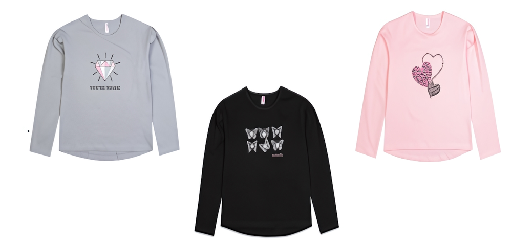 Лонгслив для девочек р-р 134 т.серый (Такро) M0874KL-7/10