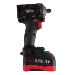 MIGHTY SEVEN (DW-404A) Гайковерт аккумуляторный ударный 1/2", 900 Нм, 18 В, укороченный
