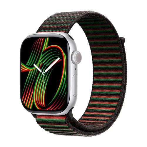 Умные часы Apple Watch Series 11 GPS, 46mm, Silver Aluminium Case with Black Unity Sport Loop