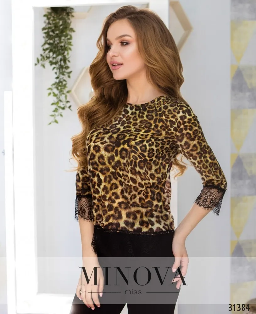 Блуза 1056-леопардовый Minova