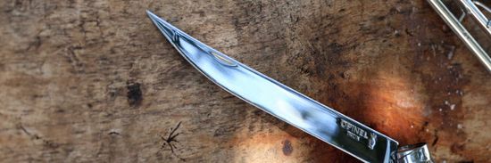Нож филейный Opinel №10, нержавеющая сталь, рукоять эбеновое дерево, картонная коробка