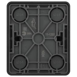 Выключатель ЭРА Эксперт 11-1202-05 с подсветкой IP20 10АХ-250В ОУ антрацит | Эра Эксперт
