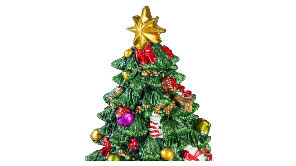 Шкатулка музыкальная 16см Lamart Noel Ель и новогодний паровозик