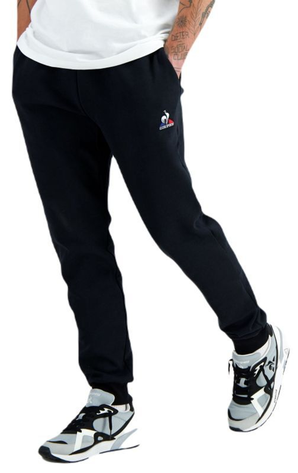 Мужские теннисные штаны Le Coq Sportif ESS Pant Regular N°4 SS23 - черный