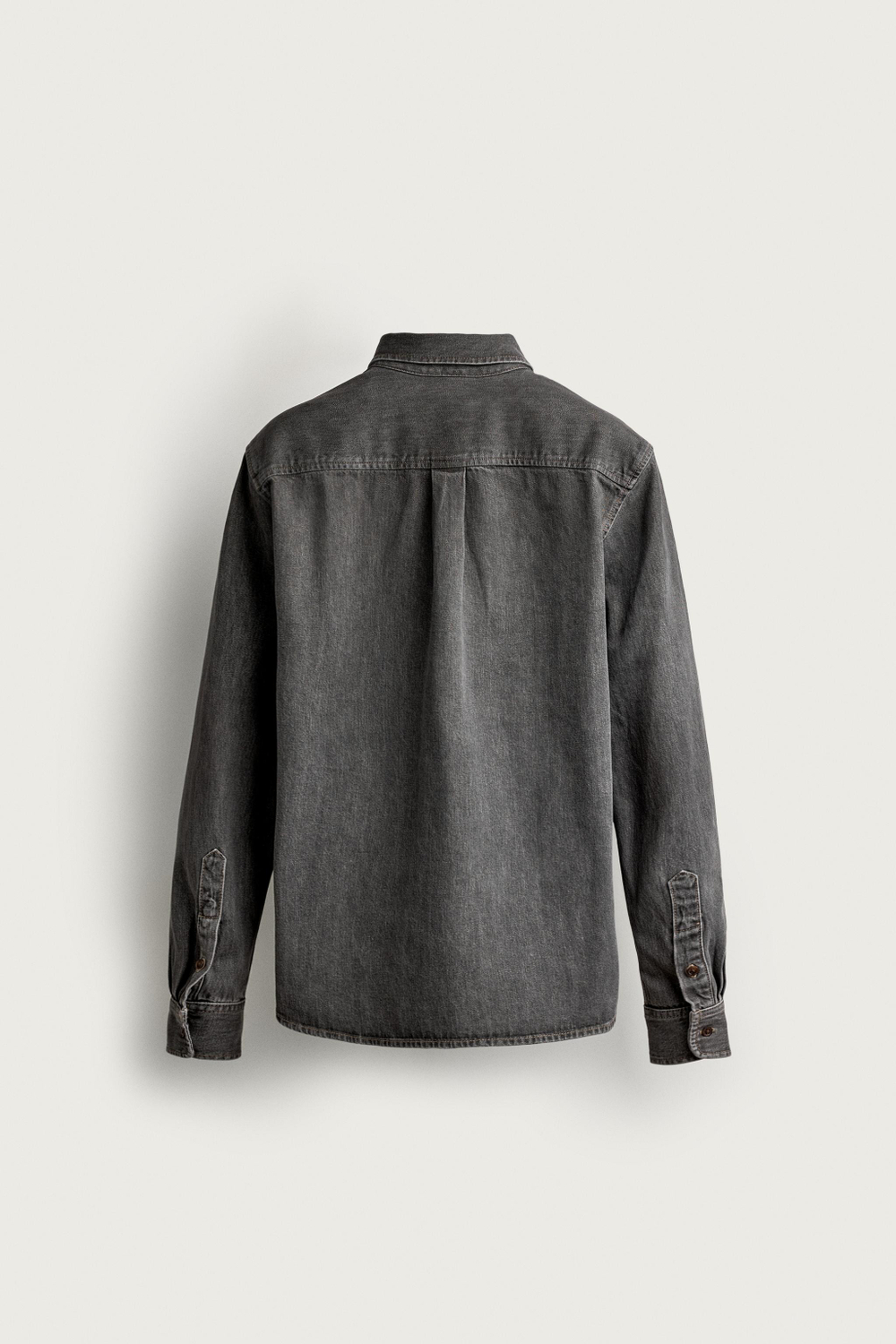 ДЖИНСОВАЯ РУБАШКА С ЭФФЕКТОМ ПОТЕРТОСТИ — ZARA