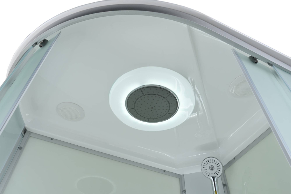 Душевая кабина AvaCan (АваКан) C5012R LED с высоким поддоном, с ГМ, с электрикой и LED освещением, 120х80х215