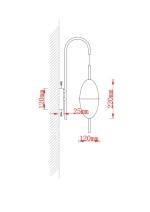Бра Arte Lamp ANDROMEDA A2089AP-3GO, 1хLED