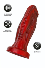 Вибратор Black&Red Monster Saur красный 21,7 см