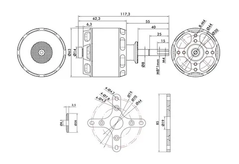 T-Motor AT5330A 25-30CC KV220