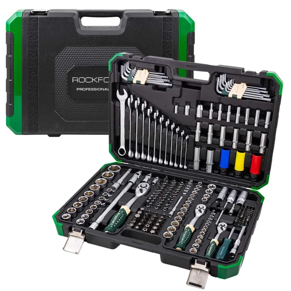 Набор инструментов 222пр. 1/4'', 3/8'', 1/2''(6гр.,12гр.) RockFORCE RF-42222-5