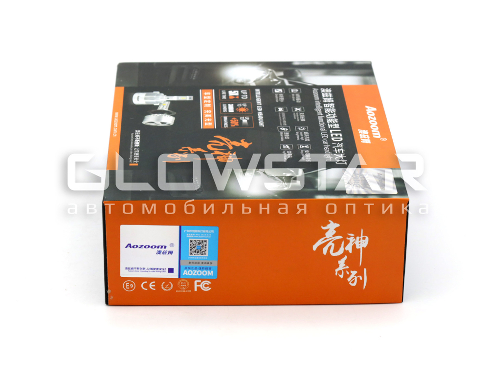 Светодиодные лампы H7 Aozoom ALH-08 в штатную линзу с вент-ром, 12V, 35W, 6000K (комплект, 2шт)