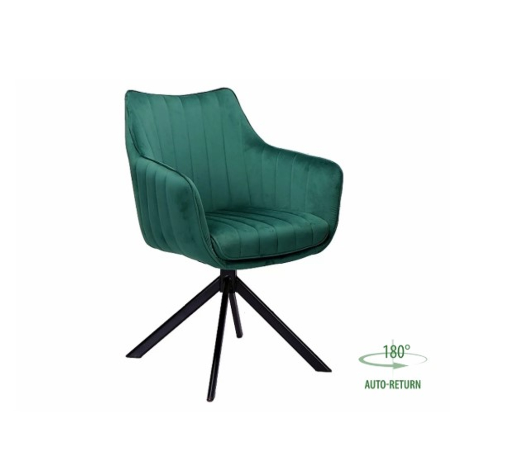 Стул SIGNAL AZALIA Velvet Bluvel 78 зеленый/черный