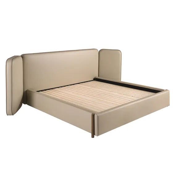 Кровать Angel Cerda 7218, 180х200 см из экокожи цвета норки