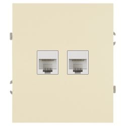 Розетка ЭРА Arktik 16-3108-02 информационная двойная 2XRJ45 слоновая кость | Эра Arktik